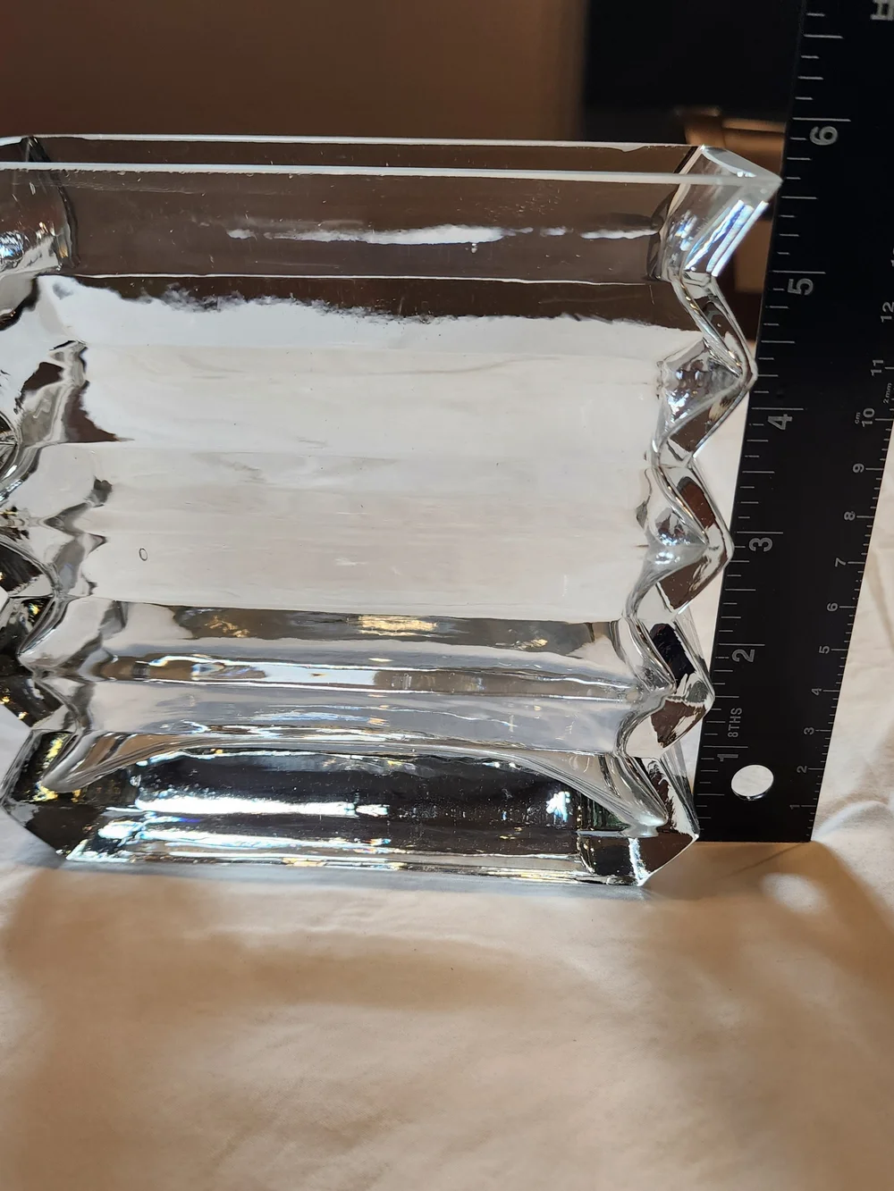 Clear Glass Zigzag Accent Vase - Modern Home Accents